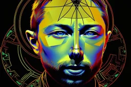 Thom Yorke stained glass window,panel, lead caming, medieval