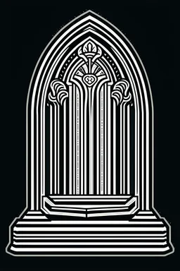 stylized gravestone in the style of art deco