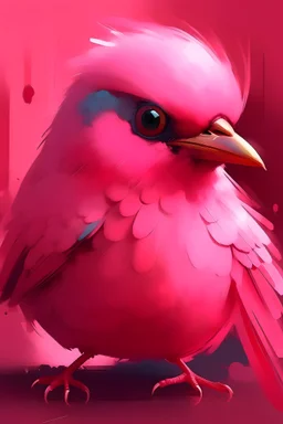 the pink harror bird