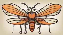 Cartoon oldschool mosquito logo