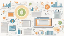 The image represents a comprehensive guide providing strategies and tips for building a successful business and achieving success in the field of entrepreneurship. It includes information on planning, resource management, business development, sustainability, and how to deal with challenges and difficulties throughout the journey.