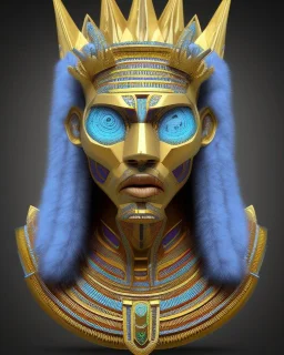 Aztec male African Egyptian alien, cracks in the voodoo head, wicked, eyes, crown, Elephant, 8k, finely detailed, photo realistic, tiger turquoise skull head gold dragon space alien snow skeleton gold hornytoad silver crown silver eyes