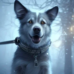 sad, scared, sad, lonely sad dog tied up outside with a short leash in front of a house, winter, 8k resolution, high-quality, fine-detail, intricate, digital art, detailed matte, volumetric lighting, illustration, 3D octane render, brian froud, howard lyon, selina french,