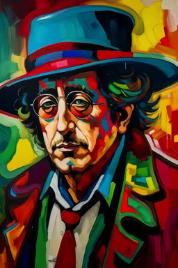 Bob Dylan paints his masterpiece, Kadinsky colors