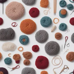 modern and most beautiful crochet kit in transparent packing , best ever visual appealing, thread focus, great focus, HD, Hi-Res, realistic, 8k, Cinematic,