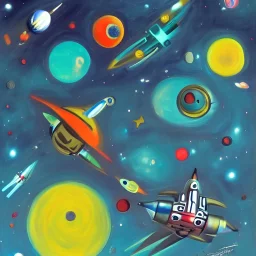 starships in space by miro