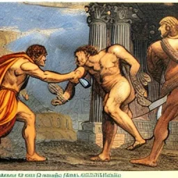 romulus en remus fighting in comic