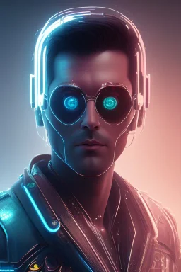 cyberpunk, head, men, portrai, tron