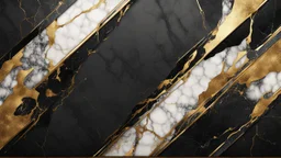 Hyper Realistic Black, & Golden Grungy--&-Marble-Thick-Frame-Background