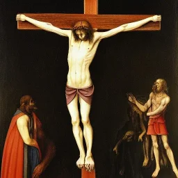 Satan crucified painting by bosch