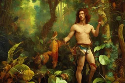 Man in the colorful jungle by Caravaggio