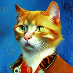 Portrait of a cat by Van Gogh