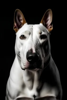 Simple portrait of bull terrier