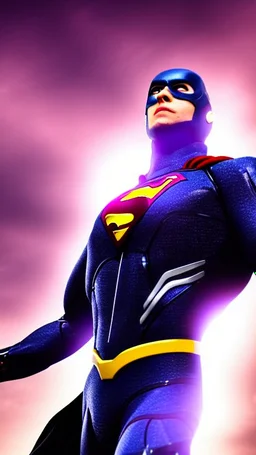 cyborg super man nion purple Suspicion interested in-depth details HD 4K 8K