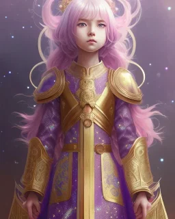 Detailed anime child girl, purple hair, dragon scale armour, intricate details, full body portrait, keep head in frame, slight smile, black Japanese motif, concept art, highly detailed, digital painting, concept art, sharp focus, illustration, art by Yoji Shinkawa, WLOP and greg rutkowski and alphonse mucha and artgerm and yanjun Chen and Junji ito and Makoto Shinkai, HDR, octane render