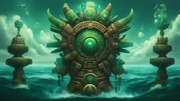 magic greenocean machineAztec totem