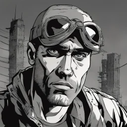 man, portrait,comic book, face, post-apocalypse