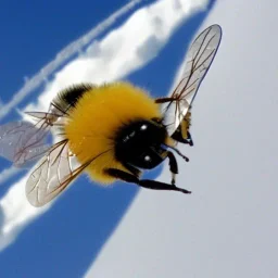 A bee skiing