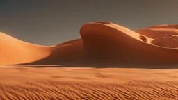 In the desert in the dunes a large sandworm full screen, concept art