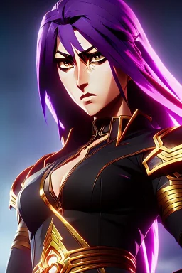 Amazon anime warrior, waist up portrait, 8k resolution, intricate details, ornate details, soft lighting, vibrant colors, retroanime, masterpiece, intricate eyeliner, dark eyeshadow, eyes, wild hair, intricate tattoos