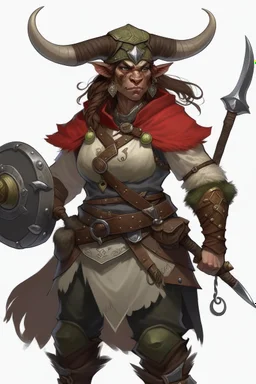 female shetland minotaur pirate fighter dnd