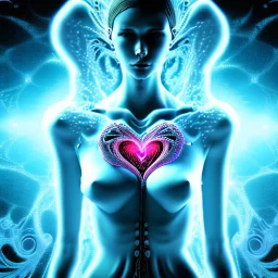 Fractal solitude of a woman in the heart of a invisible man