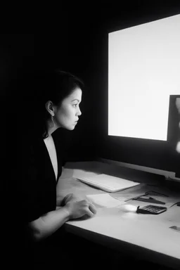 solana king liquidation flush shadow face in a dark room looking at computer oracle of delphi seeing the future in the style of surrealism black and white