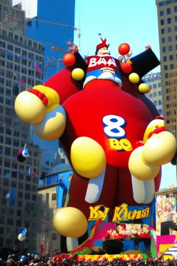 macy's day parade float of giant king bo bomb