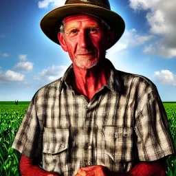 Portrait of a farmer in the year 5000