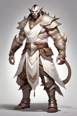 Full Body, Male Dragonborn, monk, Heavy Plate Armour, boxer pose, White outfit colour theme