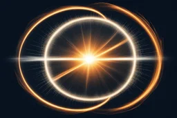 rotating circle of energy(bottom and right) giving off sparks, smoke trail across(bottom and then up left), as a vector