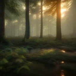 forest at dusk