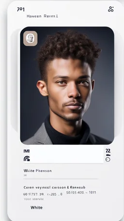 profile card and picture of white person