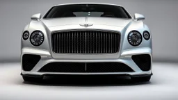 a luxury sedan car with aggressive front, with circular headlights like bentley