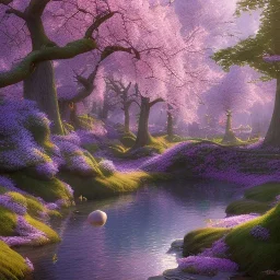 the most stunning, gorgeous cherryblossom tree on a lush island with reflective lake, high-detailed, fine-detailed, intricate, 8k resolution, digital art, detailed matte, volumetric lighting, dynamic lighting, ornate, baroque, illustration, 3D octane render, brian froud, howard lyon, selina french, greg rutowski, sharp focus, crisp