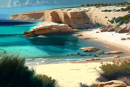 landscape, malta, detailed, beach