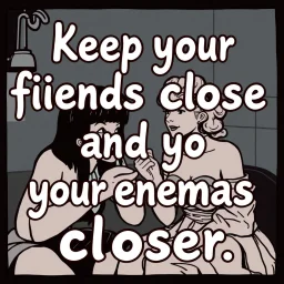 Keep your fiends close and your enemas closer.