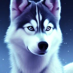 Husky, neon pink eyes, 8K, cinematic lighting, sharp focus, masterpiece, expert