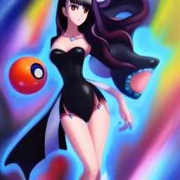 Full body portrait, painting, medium shot lady style of Pokemon