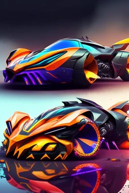 A combination of ultra-advanced car and crazy Max fighter, super sporty, with color and nano technology