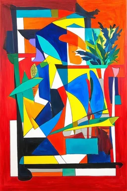 Geometric Unity; Surreal Expressionistic art with the color palette of matisse