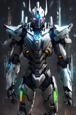 Photography excited pose army with body mecha|full armor|organ|mystery|runes|neon|light, imbalances, mutations, anomalies, natural beauty