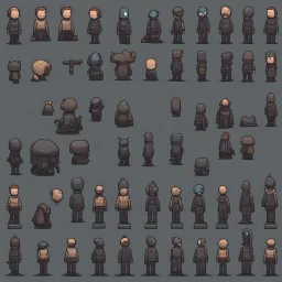 sprite sheet character, rimworld style