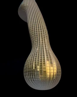 Edificio de concreto, ventanales de vidrio, estilo Zaha Hadid, calidad ultra, hiperdetallado, 8k, 3D