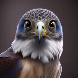 portrait of a bird of prey, feathers, extremely sharp detail, finely tuned detail, ultra high definition, 8 k, unreal engine 5, ultra sharp focus, winter ambiance