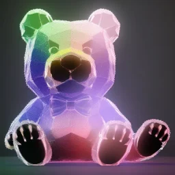 transparent multicolor crystal bear