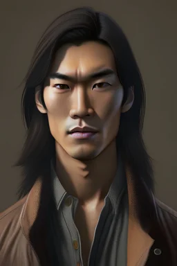 4k tall asian man with brown eyes straight hair with clothes on
