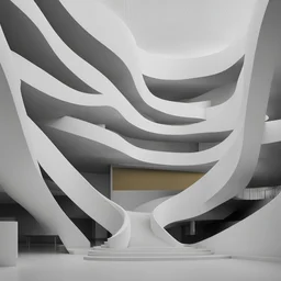 volumen de galerías modernas con curvas