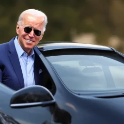  Joe Biden driving a Prius