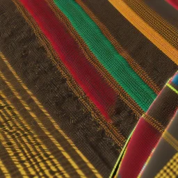 kente, thread, embroidery, cinema 4d render, high detail